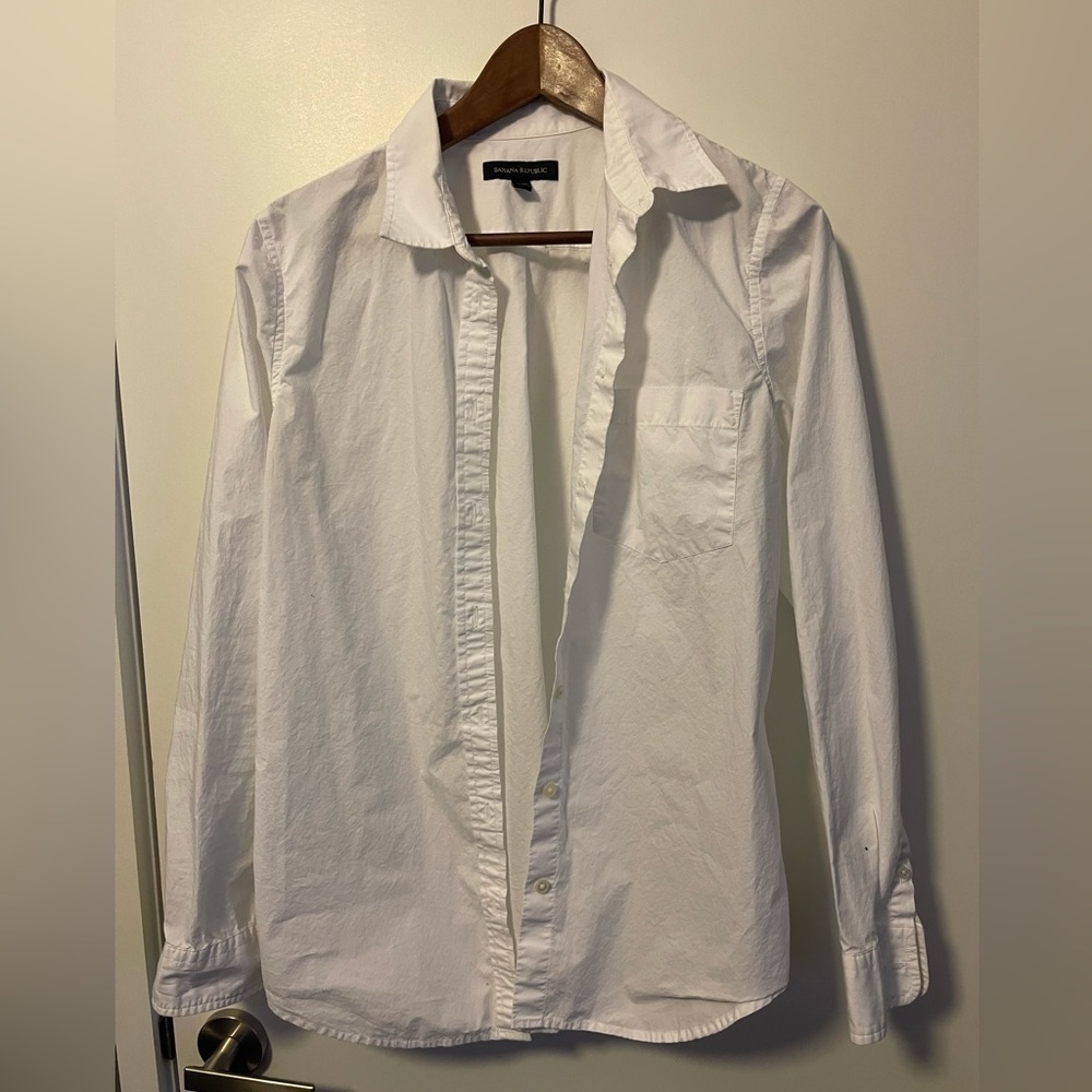 Banana republic classic cotton white shirt